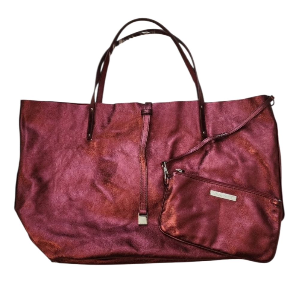 Tiffany & Co. Reversible Tote metallic red leather suede